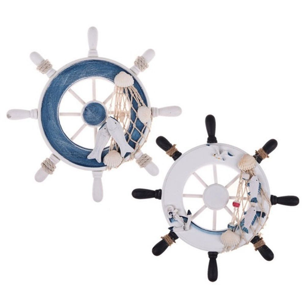 Fishing Boat Steering Wheel - Винтажный 9-дюймовый деревянный руль-парусник для декора