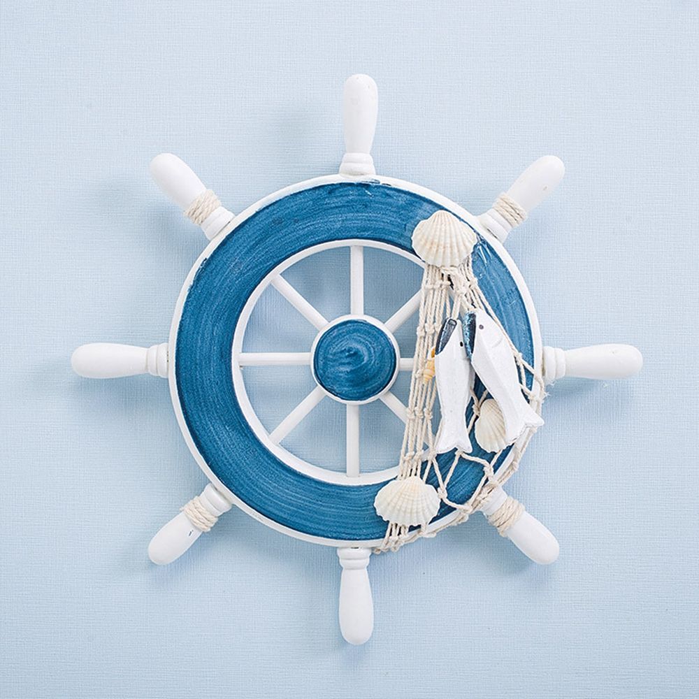 Fishing Boat Steering Wheel - Декоративный руль корабля из дерева, 9